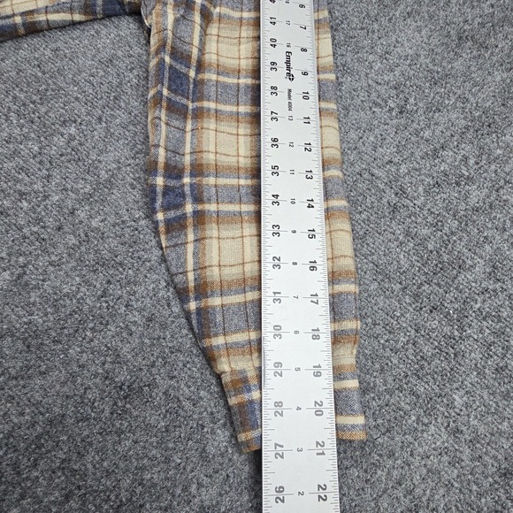 Pendleton Vintage Wool Plaid Shirt Mens S Made in USA Virgin Wool Shadow Plaid - Picture 7 of 9
